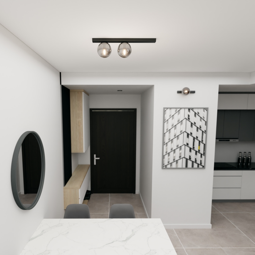 Ceiling light FIT 2xE14/10W/230V black/grey