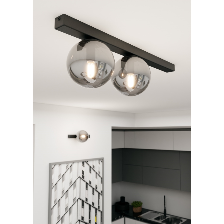 Ceiling light FIT 2xE14/10W/230V black/grey