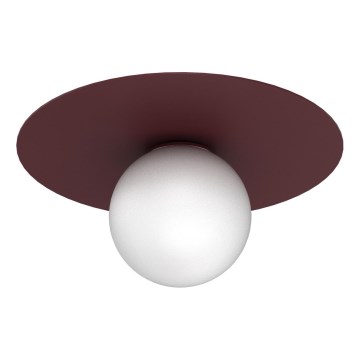 Ceiling light FLAT 1xE27/15W/230V Ø 35 cm burgundy