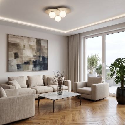 Ceiling light FLAT 3xE27/15W/230V 55x60 cm beige