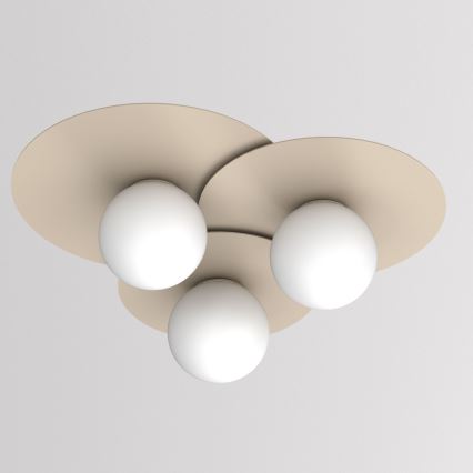 Ceiling light FLAT 3xE27/15W/230V 55x60 cm beige