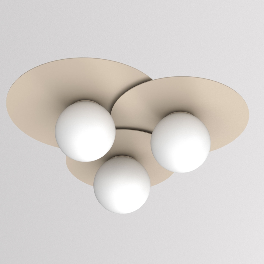 Ceiling light FLAT 3xE27/15W/230V 55x60 cm beige