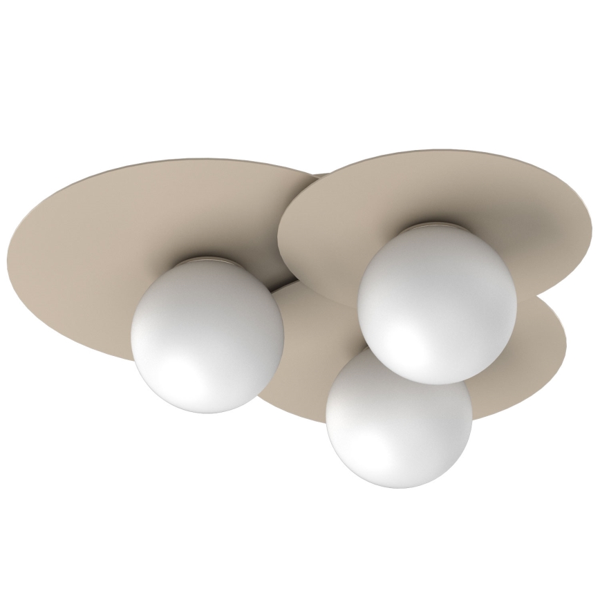 Ceiling light FLAT 3xE27/15W/230V 55x60 cm beige