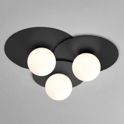 Ceiling light FLAT 3xE27/15W/230V 55x60 cm black