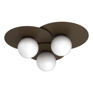 Ceiling light FLAT 3xE27/15W/230V 55x60 cm brown