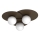 Ceiling light FLAT 3xE27/15W/230V 55x60 cm brown