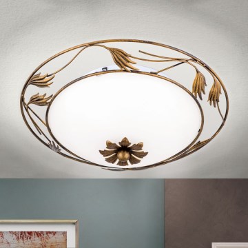 Ceiling light FLEUR 2xE27/60W/230V d. 40 cm bronze