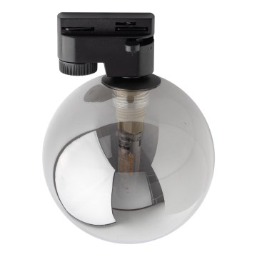 Ceiling light for 1-phase rail system TRACER 1xG9/8W/230V black/smoky black