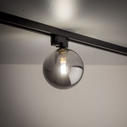 Ceiling light for 1-phase rail system TRACER 1xG9/8W/230V black/smoky black