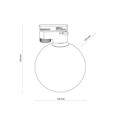 Ceiling light for 1-phase rail system TRACER 1xG9/8W/230V white/black