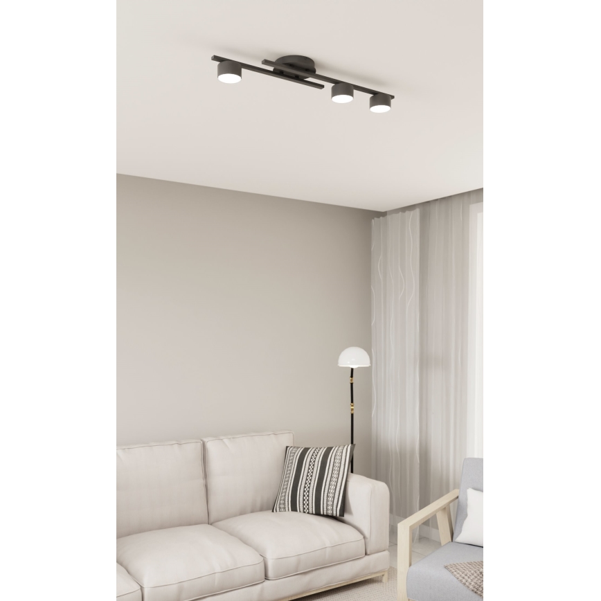 Ceiling light FRAGMENT 3xGX53/12W/230V black