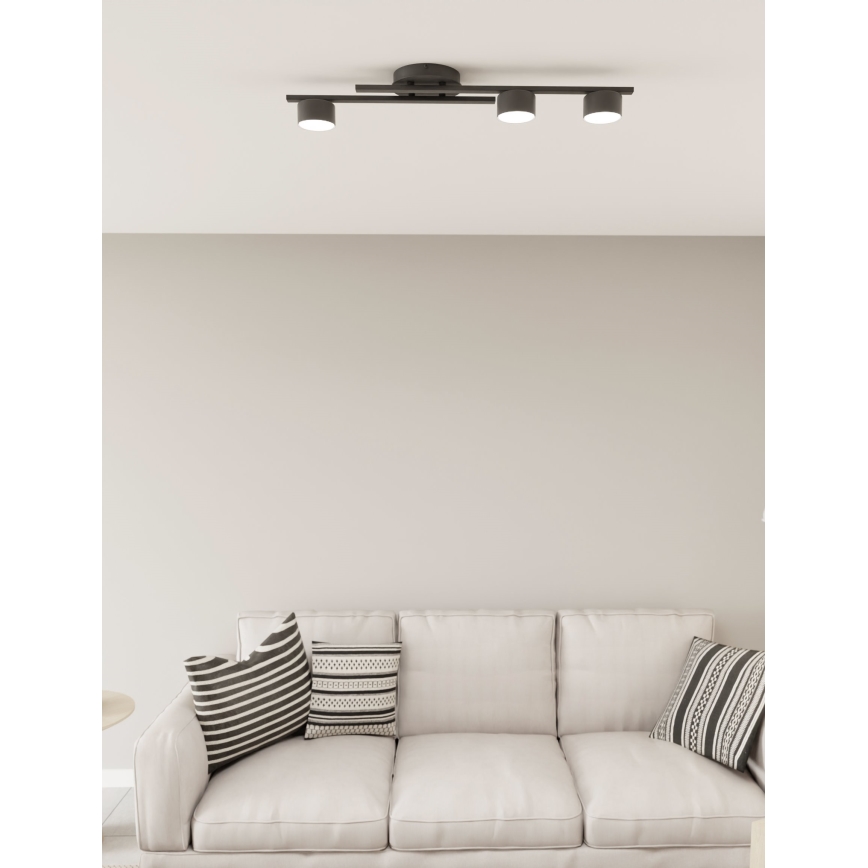 Ceiling light FRAGMENT 3xGX53/12W/230V black