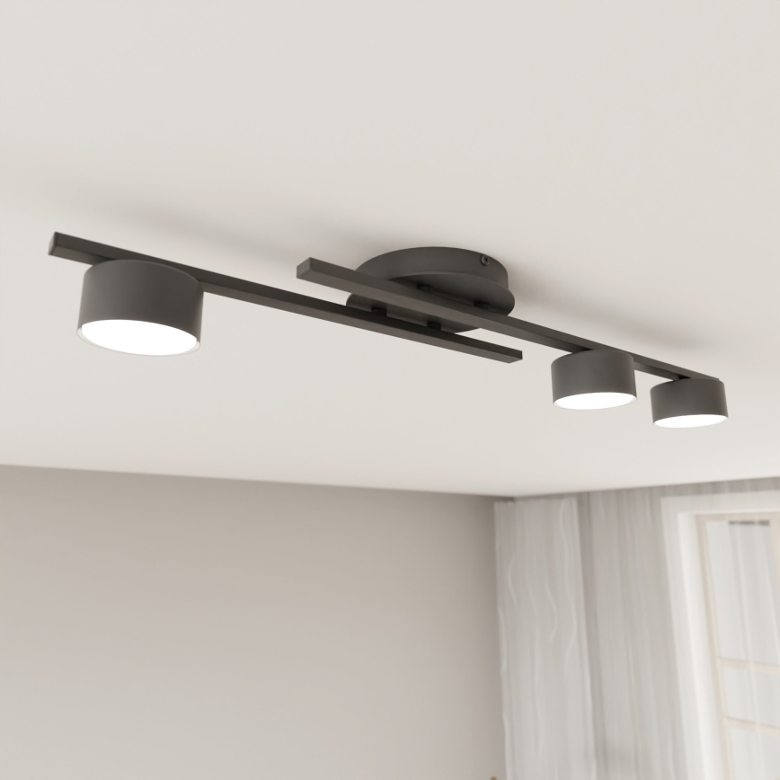 Ceiling light FRAGMENT 3xGX53/12W/230V black