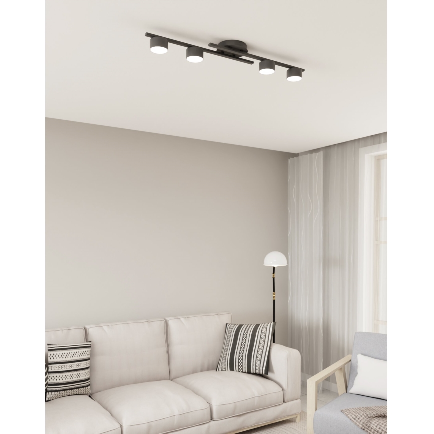 Ceiling light FRAGMENT 4xGX53/12W/230V black