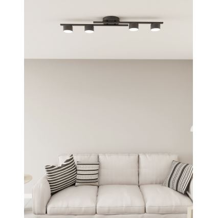 Ceiling light FRAGMENT 4xGX53/12W/230V black
