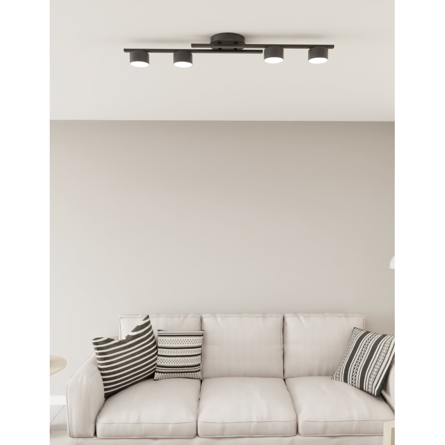 Ceiling light FRAGMENT 4xGX53/12W/230V black