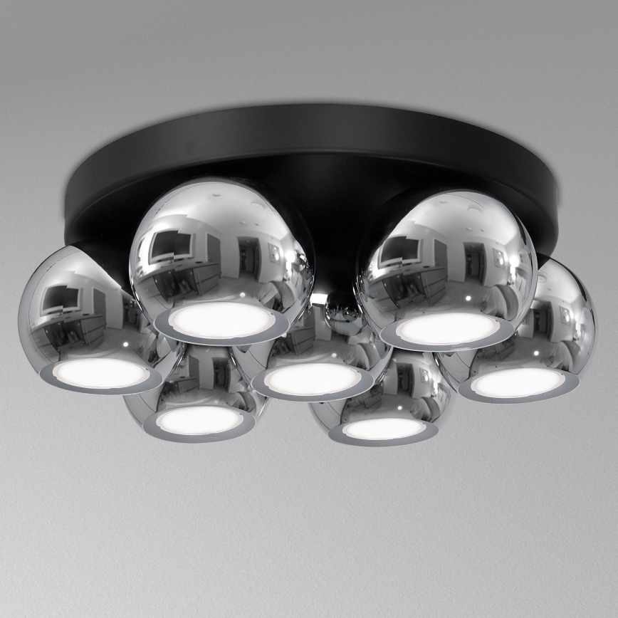 Ceiling light GALAXY 7xGU10/8W/230V black
