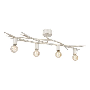 Ceiling light GARNISH 4xE27/15W/230V white/patina