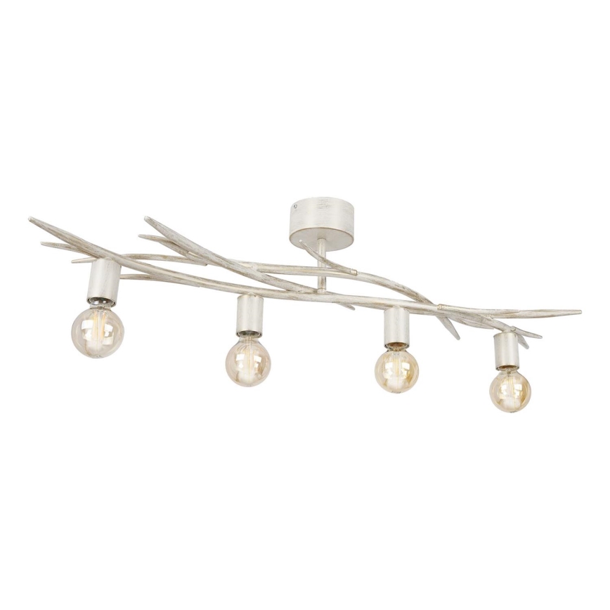 Ceiling light GARNISH 4xE27/15W/230V white/patina