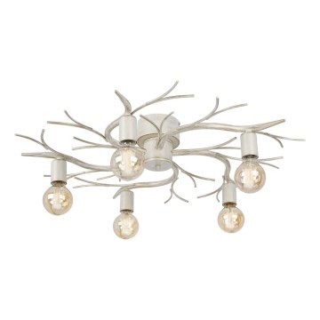 Ceiling light GARNISH 5xE27/15W/230V white/patina