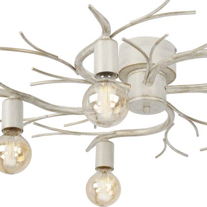 Ceiling light GARNISH 5xE27/15W/230V white/patina