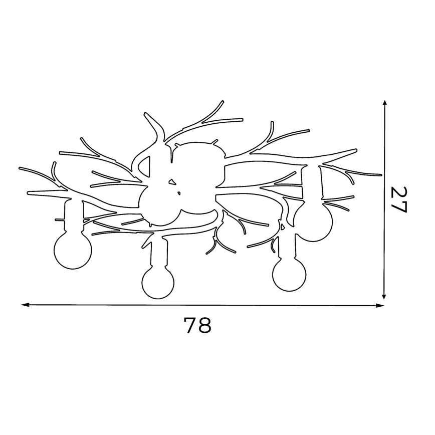 Ceiling light GARNISH 5xE27/15W/230V white/patina