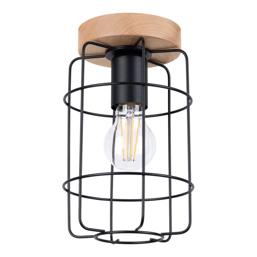 Ceiling light GOTTO 1xE27/15W/230V black/beech