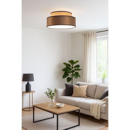 Ceiling light GRACE 1xE27/60W/230V beige/brown