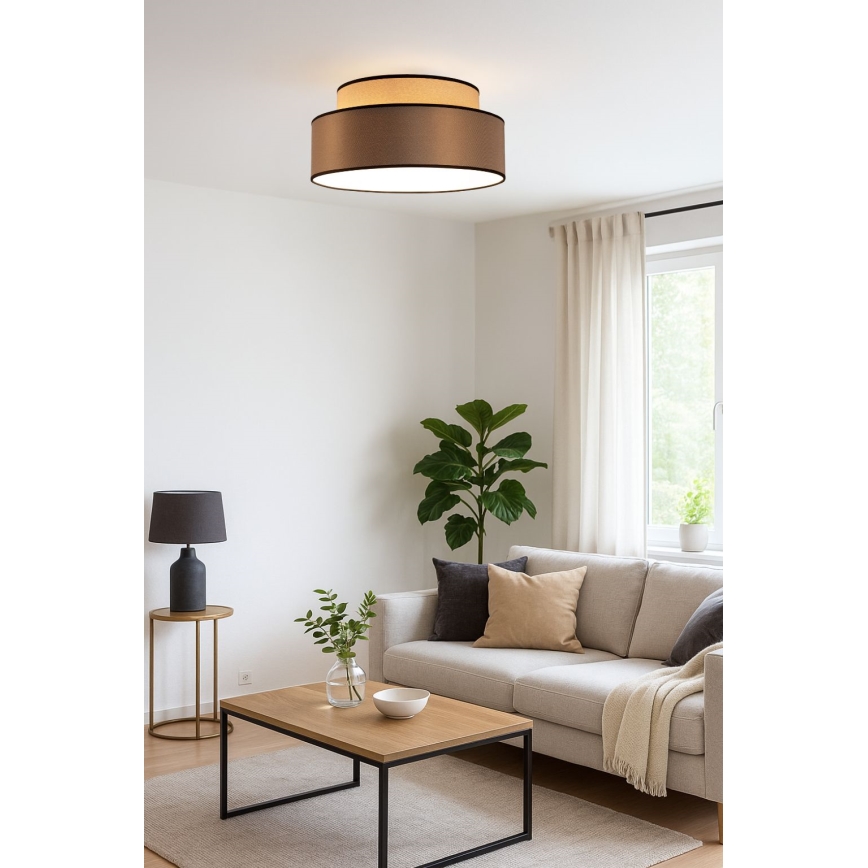 Ceiling light GRACE 1xE27/60W/230V beige/brown