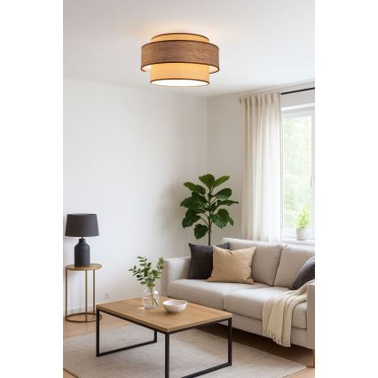 Ceiling light GRACE 1xE27/60W/230V beige/brown