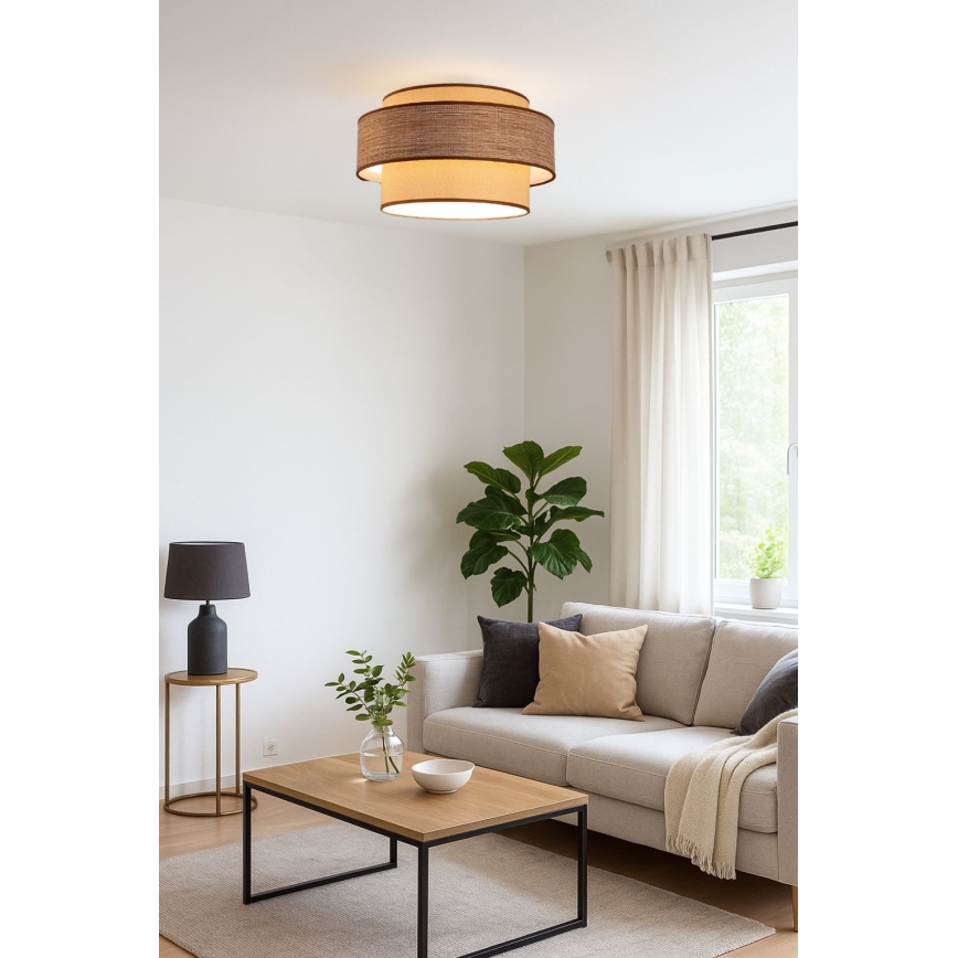 Ceiling light GRACE 1xE27/60W/230V beige/brown