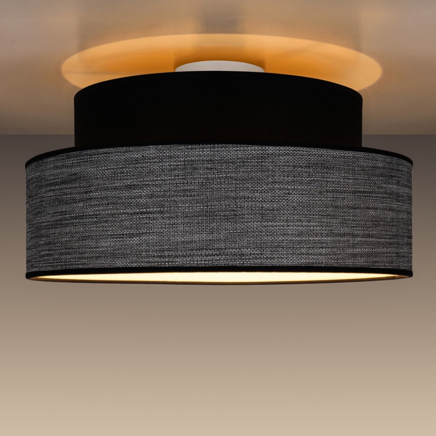 Ceiling light GRACE 1xE27/60W/230V black/grey