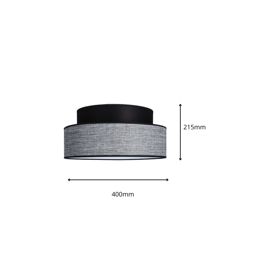 Ceiling light GRACE 1xE27/60W/230V black/grey
