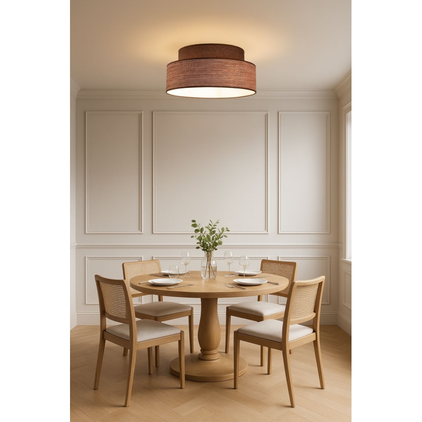 Ceiling light GRACE 1xE27/60W/230V brown/beige