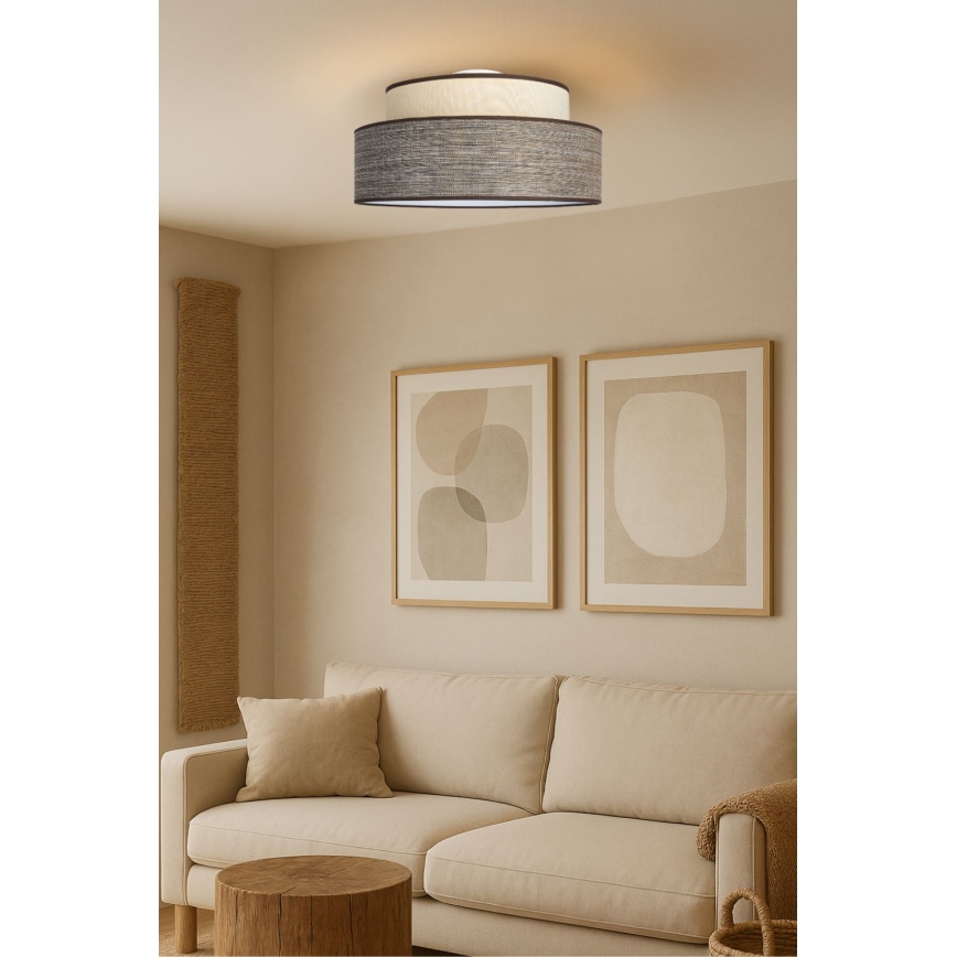Ceiling light GRACE 1xE27/60W/230V creamy/brown