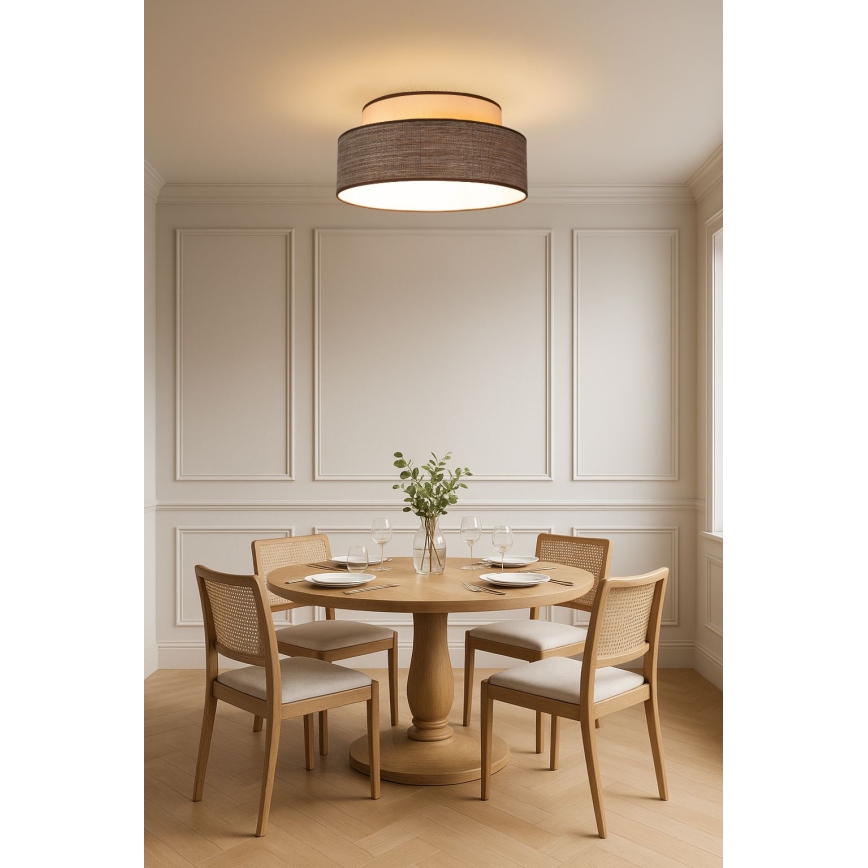 Ceiling light GRACE 1xE27/60W/230V creamy/brown