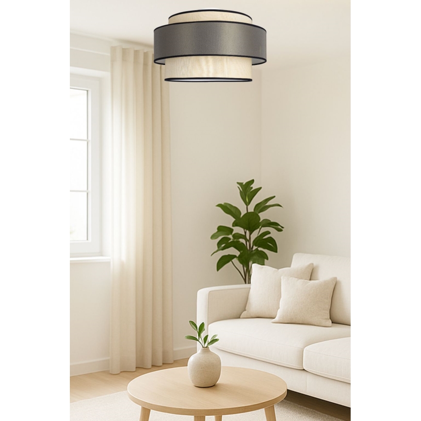 Ceiling light GRACE 1xE27/60W/230V creamy/grey