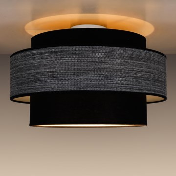 Ceiling light GRACE 1xE27/60W/230V d. 40 cm black/grey