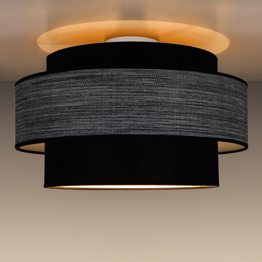 Ceiling light GRACE 1xE27/60W/230V d. 40 cm black/grey