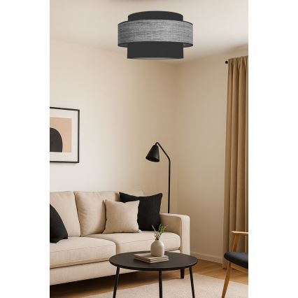 Ceiling light GRACE 1xE27/60W/230V d. 40 cm black/grey