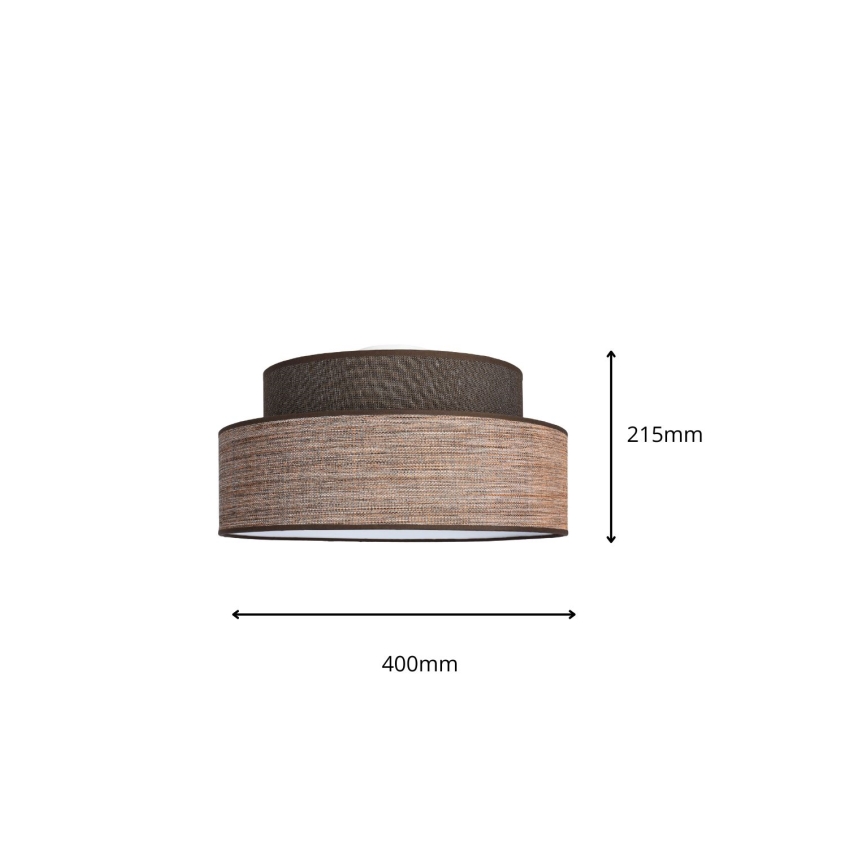 Ceiling light GRACE 1xE27/60W/230V d. 40 cm brown/beige