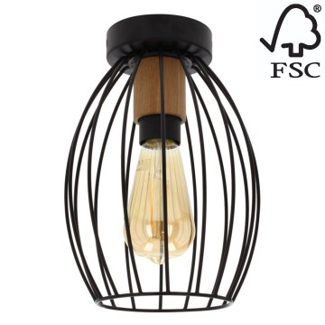 Ceiling light GUNNAR 1xE27/60W/230V oak - FSC certified