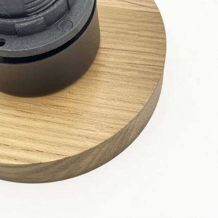 Ceiling light HARMA WOOD 1x E27/15W/230V oak/white Ø 20 cm