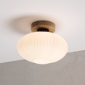 Ceiling light HARMA WOOD 1xE27/15W/230V oak/white Ø 25 cm