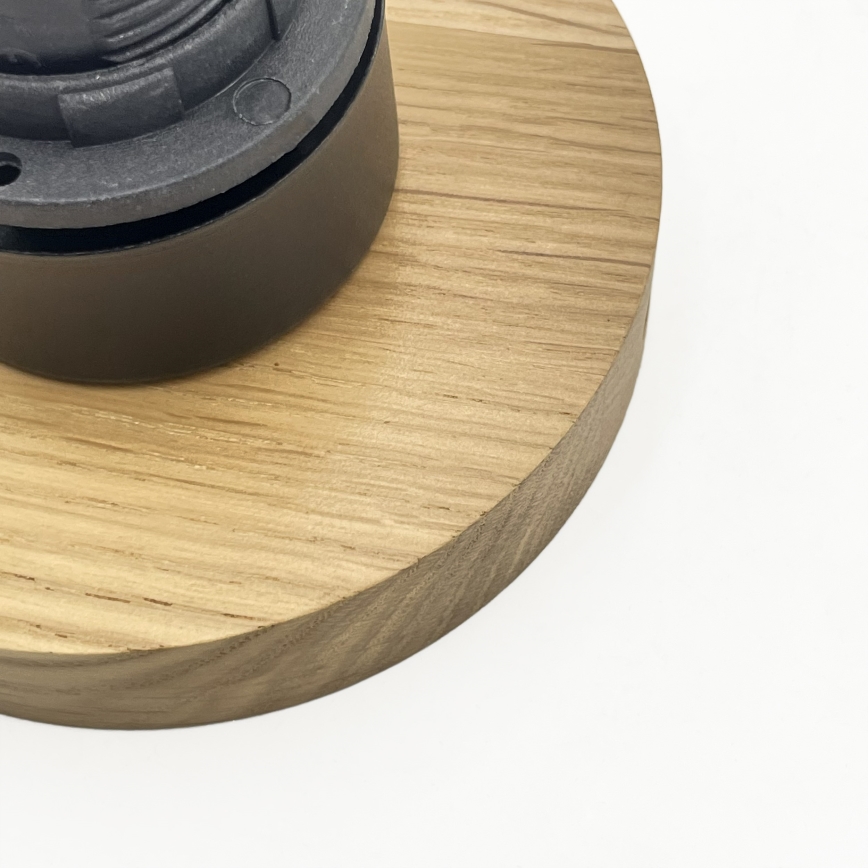 Ceiling light HARMA WOOD 1xE27/15W/230V Oak/White Ø 25 cm