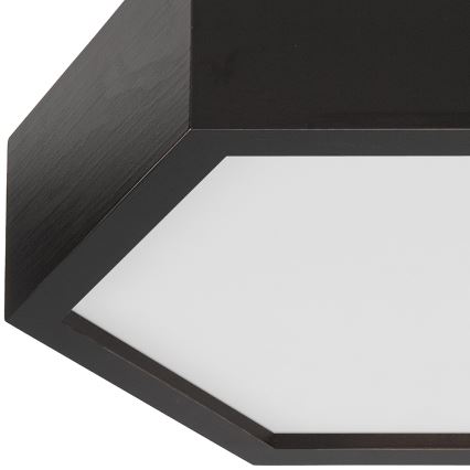 Ceiling light HEX 1xE27/60W/230V d. 32 cm pine black