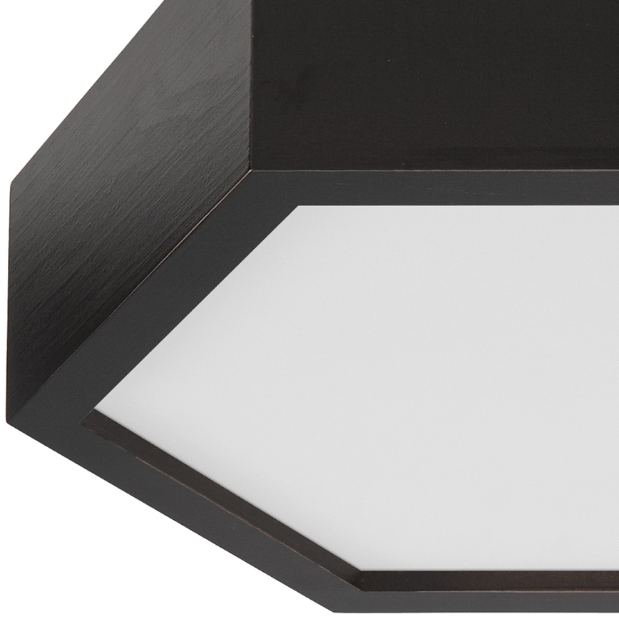 Ceiling light HEX 1xE27/60W/230V d. 32 cm pine black