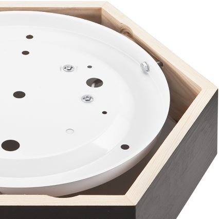 Ceiling light HEX 1xE27/60W/230V d. 32 cm pine black
