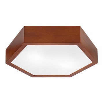 Ceiling light HEX 2xE27/60W/230V d. 43 cm pine brown