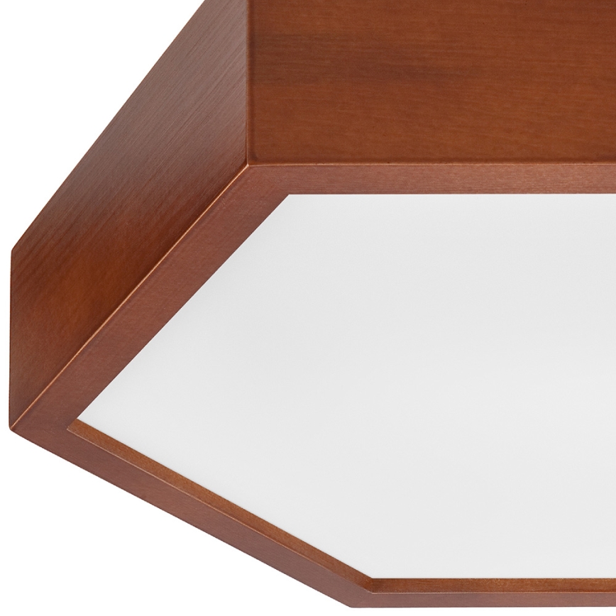 Ceiling light HEX 2xE27/60W/230V d. 43 cm pine brown